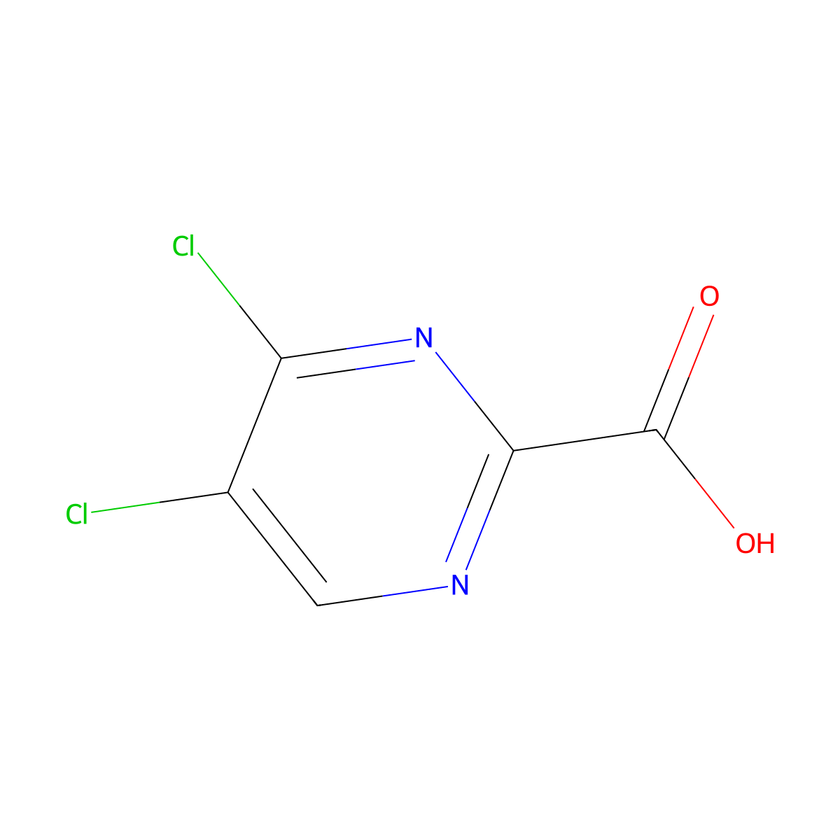 4,5-Dichloropyrimidine-2-carboxylic acid molecular structure, CAS 1240596-29-5