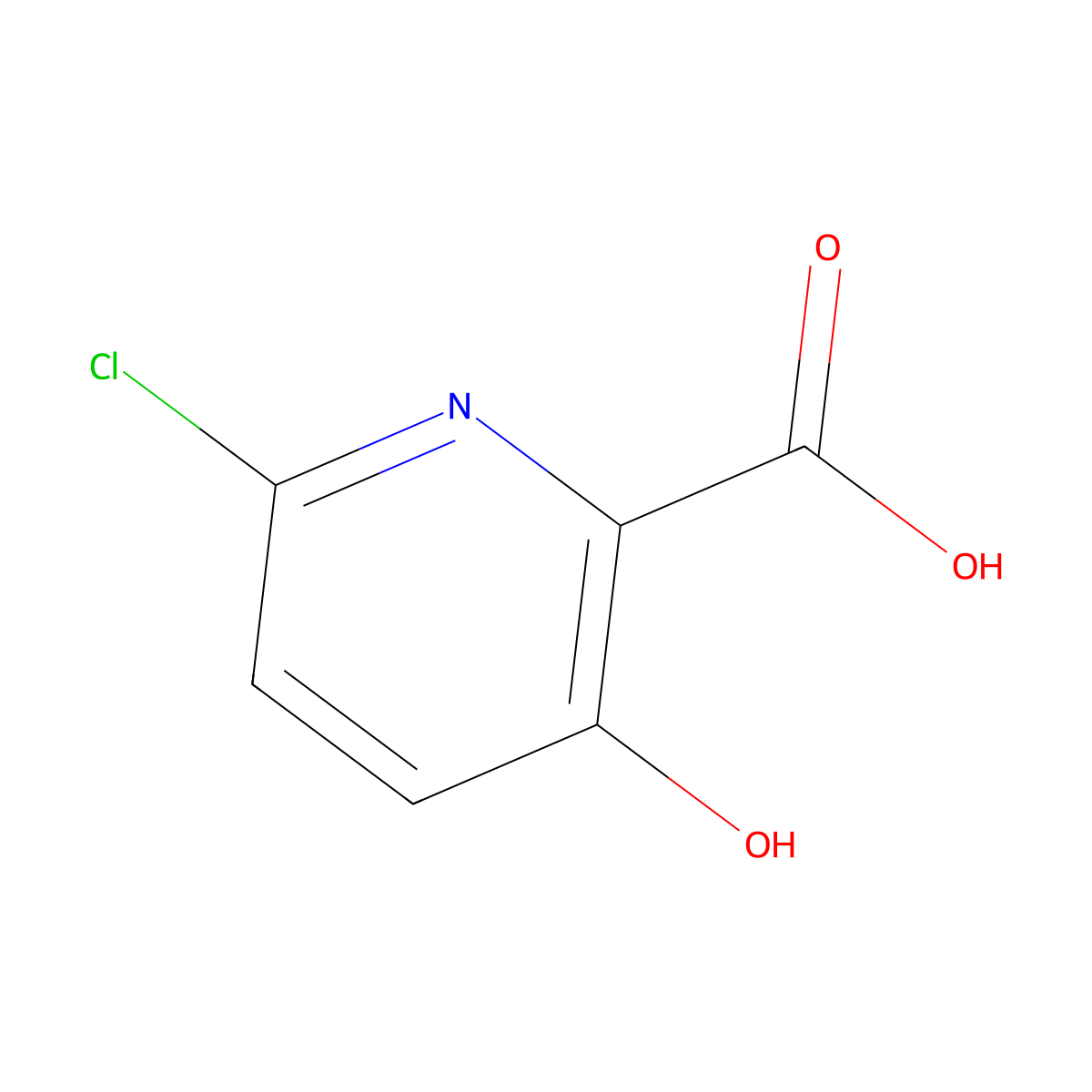 6-Chloro-3-hydroxypicolinic acid molecular structure, CAS 1240596-65-9