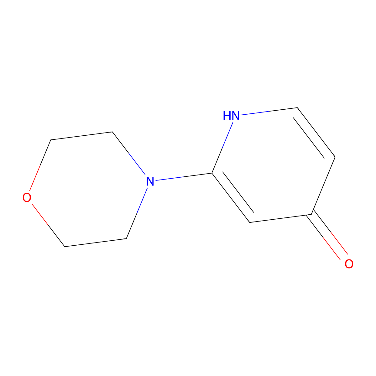 2-Morpholinopyridin-4-ol molecular structure, CAS 1240597-13-0