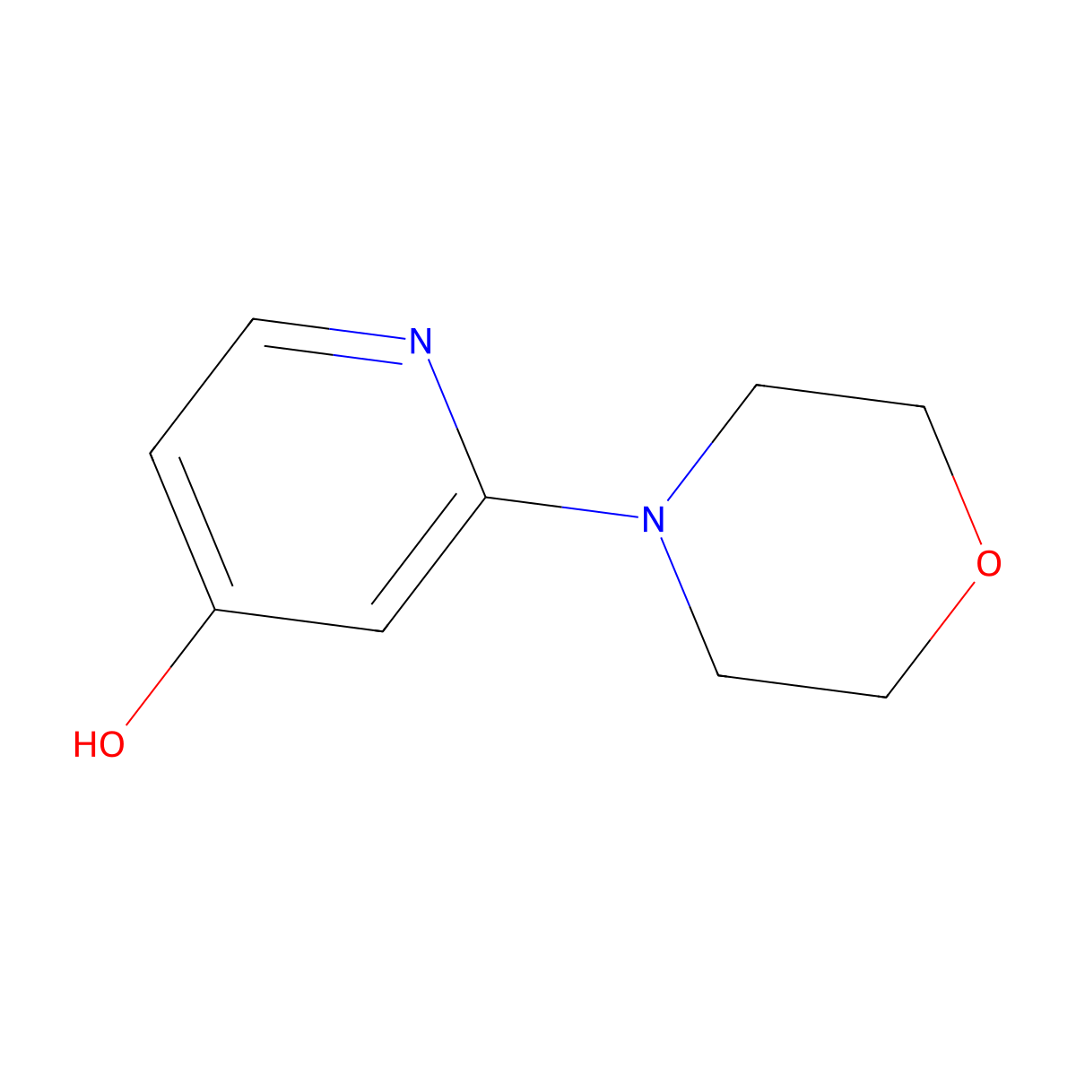 2-Morpholinopyridin-4-ol molecular structure, CAS 1240597-13-0
