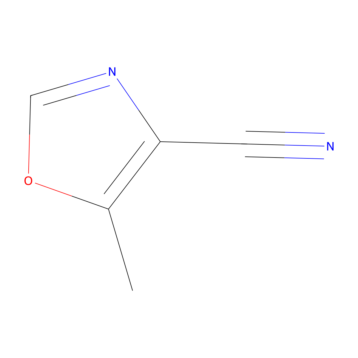 5-Methyl-1,3-oxazole-4-carbonitrile molecular structure, CAS 1240598-07-5