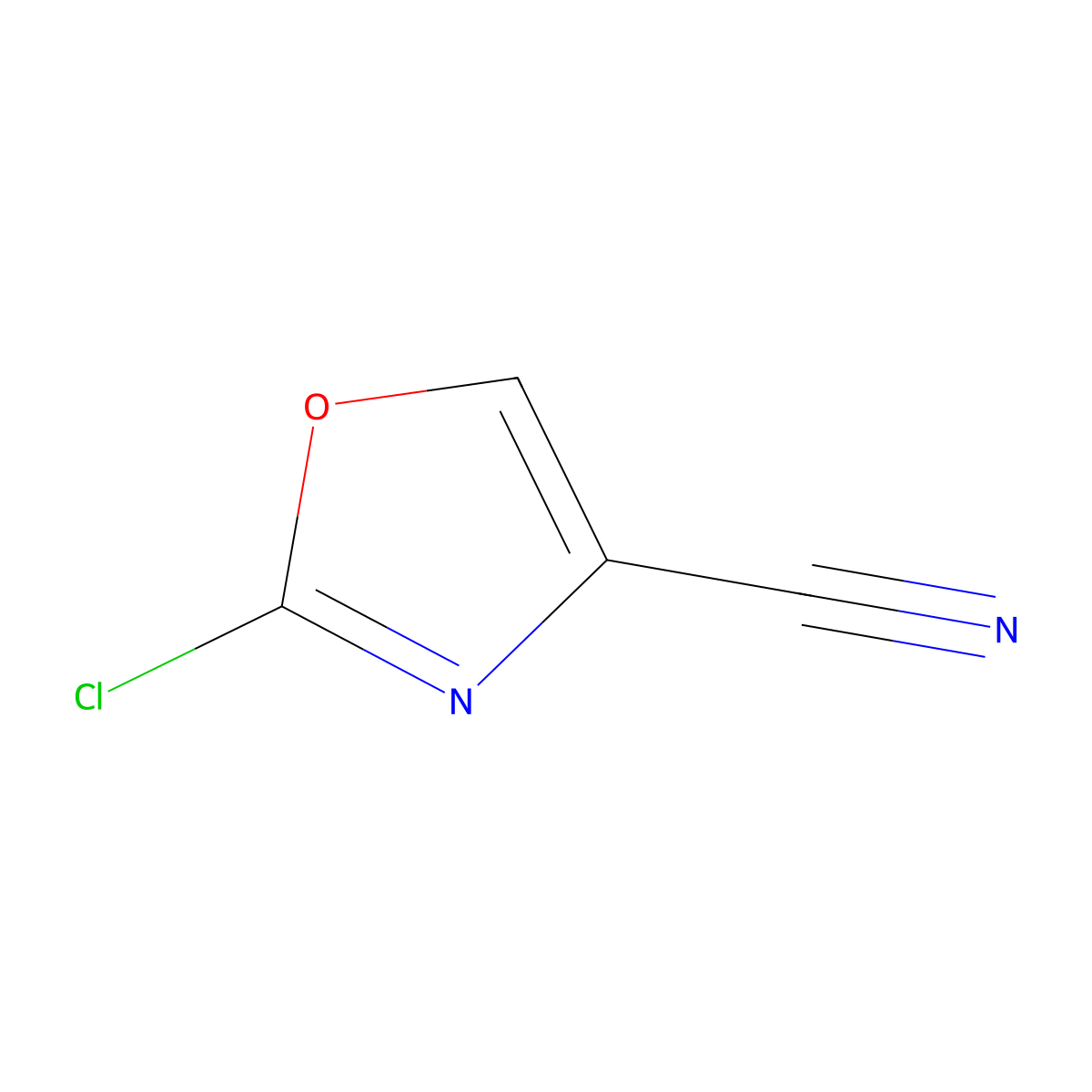 2-Chlorooxazole-4-carbonitrile molecular structure, CAS 1240598-38-2