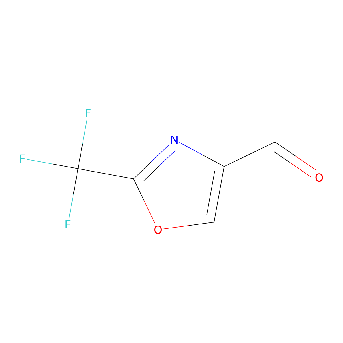 2-(Trifluoromethyl)-1,3-oxazole-4-carbaldehyde molecular structure, CAS 1240598-47-3