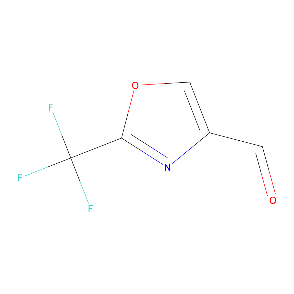 2-(Trifluoromethyl)-1,3-oxazole-4-carbaldehyde molecular structure, CAS 1240598-47-3