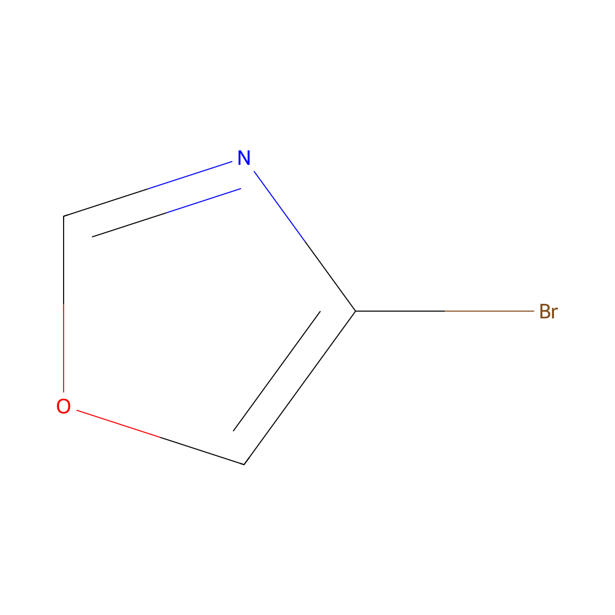 4-Bromo-1,3-oxazole molecular structure, CAS 1240598-57-5