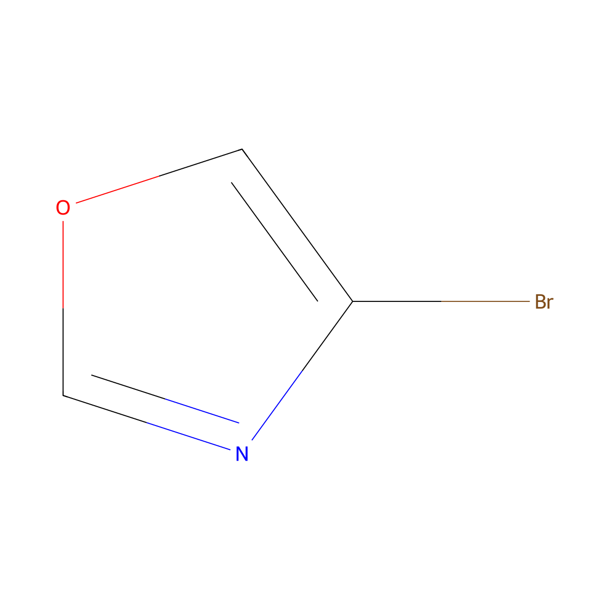 4-Bromo-1,3-oxazole molecular structure, CAS 1240598-57-5