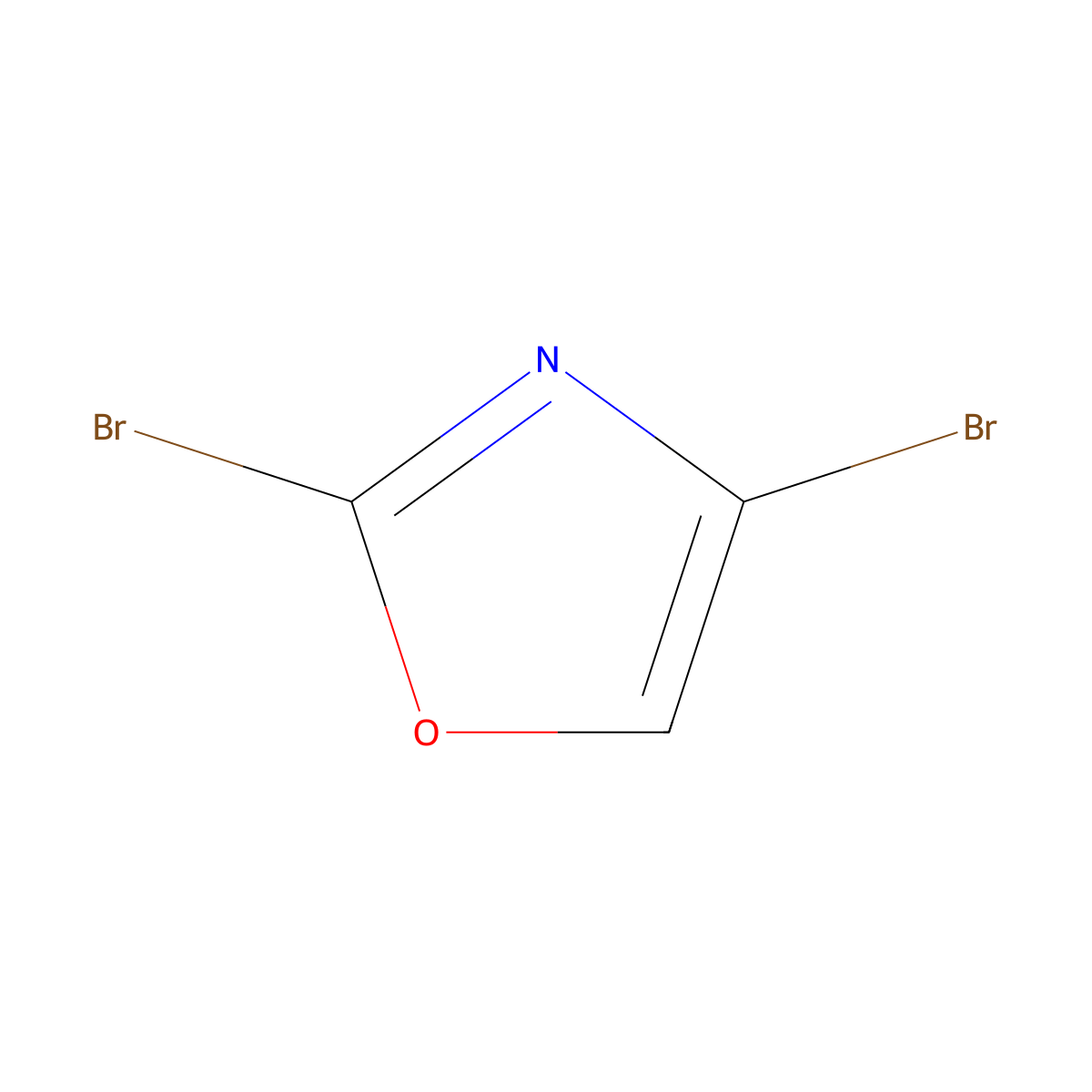 2,4-Dibromo-1,3-oxazole molecular structure, CAS 1240598-59-7