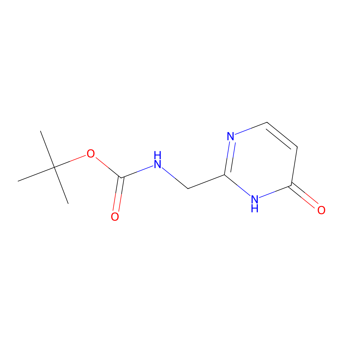 tert-Butyl ((4-hydroxypyrimidin-2-yl)methyl)carbamate molecular structure, CAS 1240598-70-2