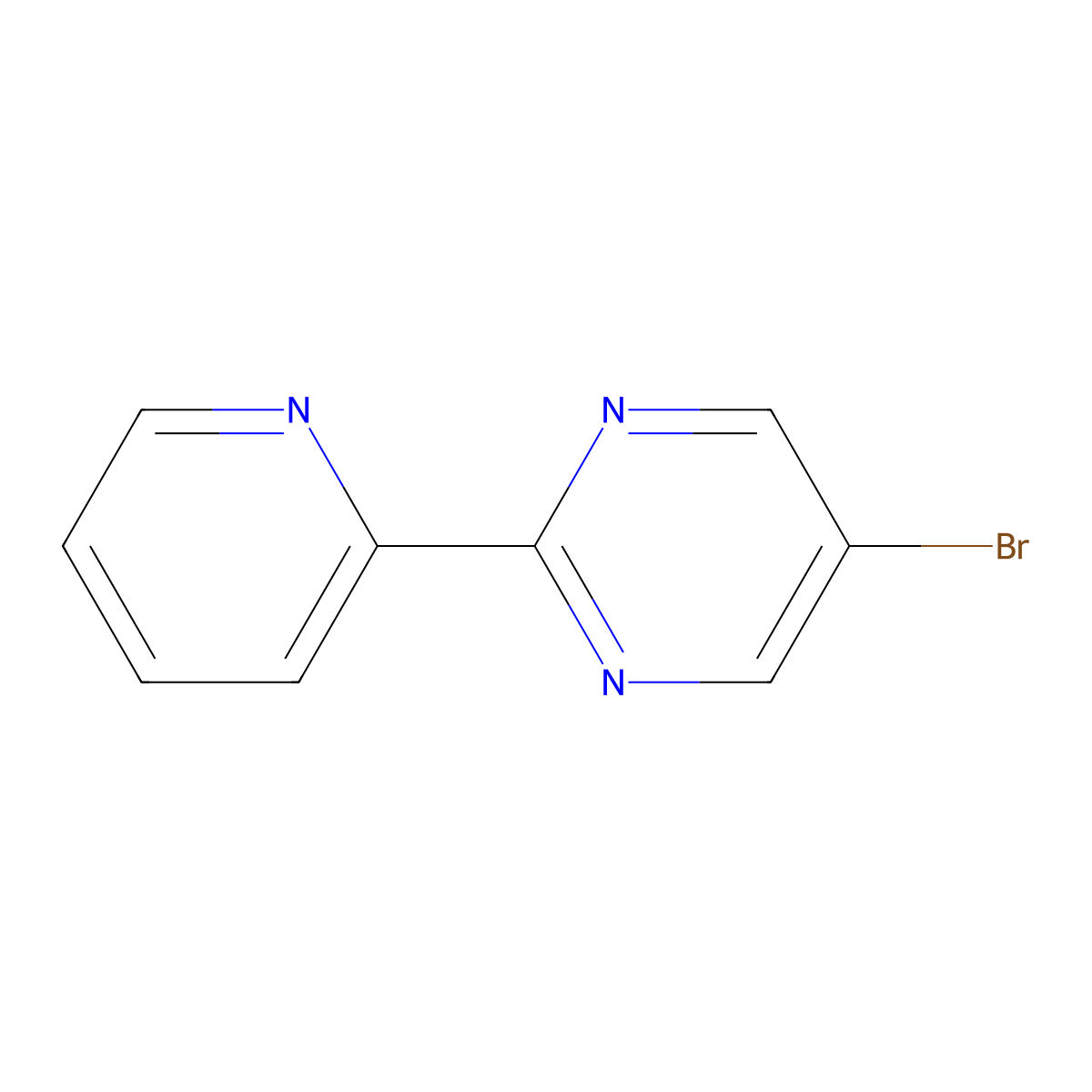 5-Bromo-2-(pyridin-2-yl)pyrimidine molecular structure, CAS 1240601-78-8
