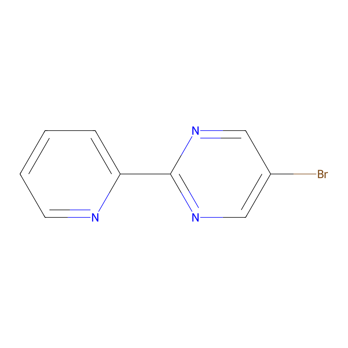 5-Bromo-2-(pyridin-2-yl)pyrimidine molecular structure, CAS 1240601-78-8