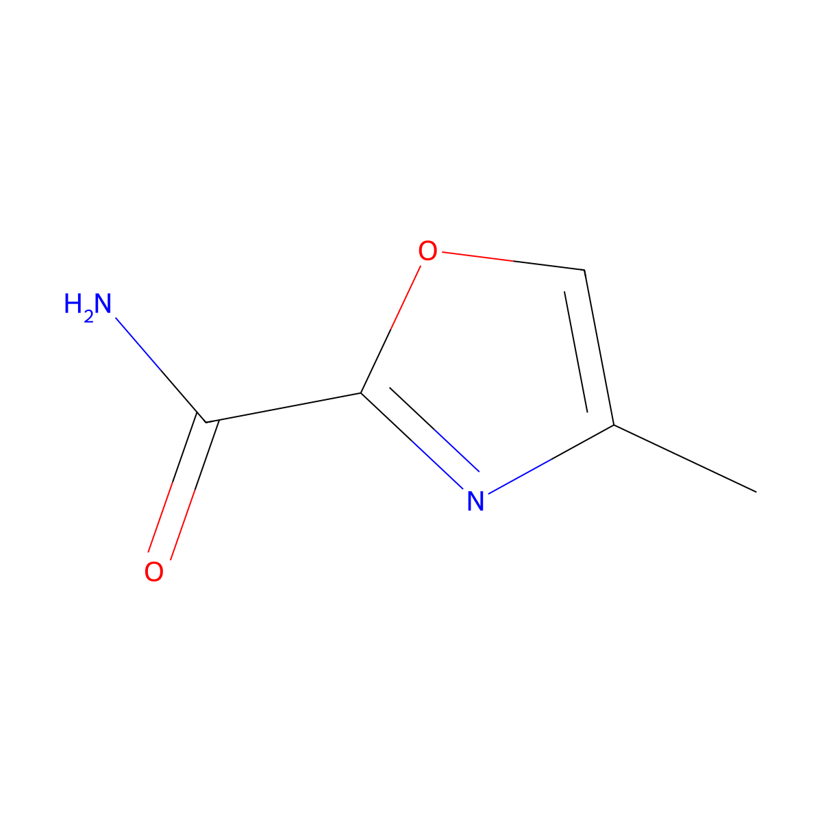 4-Methyl-2-oxazolecarboxamide molecular structure, CAS 1240601-79-9