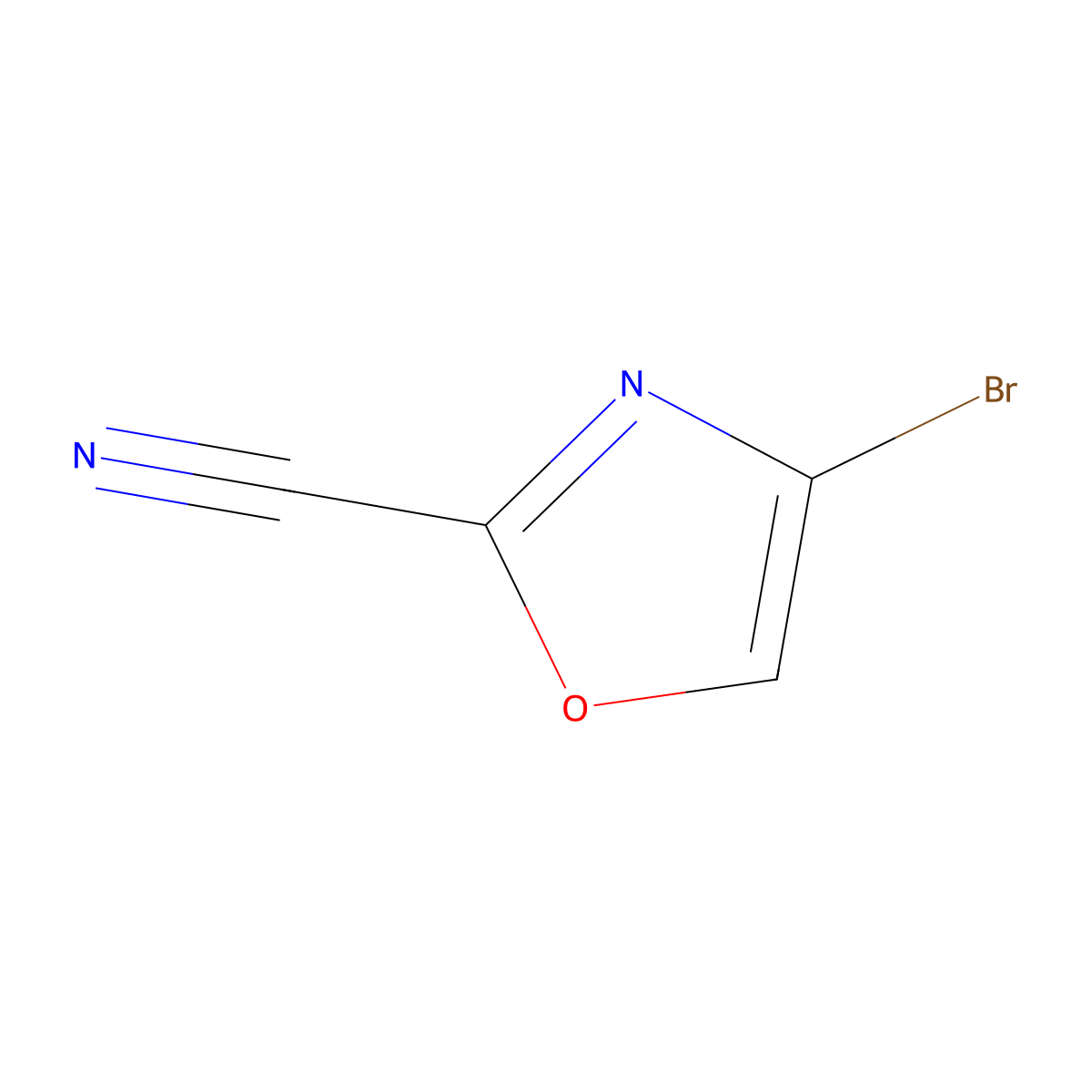 4-Bromooxazole-2-carbonitrile molecular structure, CAS 1240603-01-3