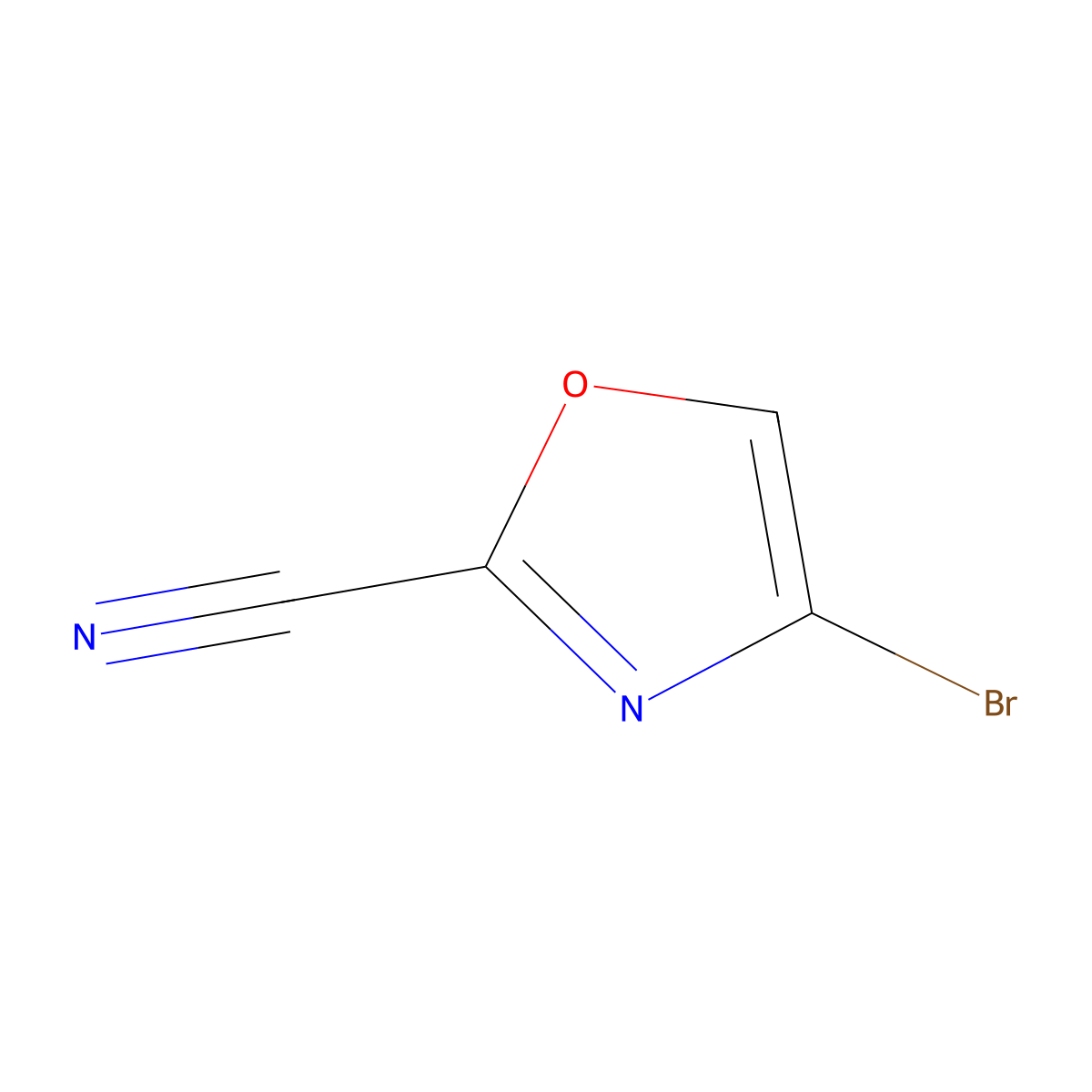 4-Bromooxazole-2-carbonitrile molecular structure, CAS 1240603-01-3