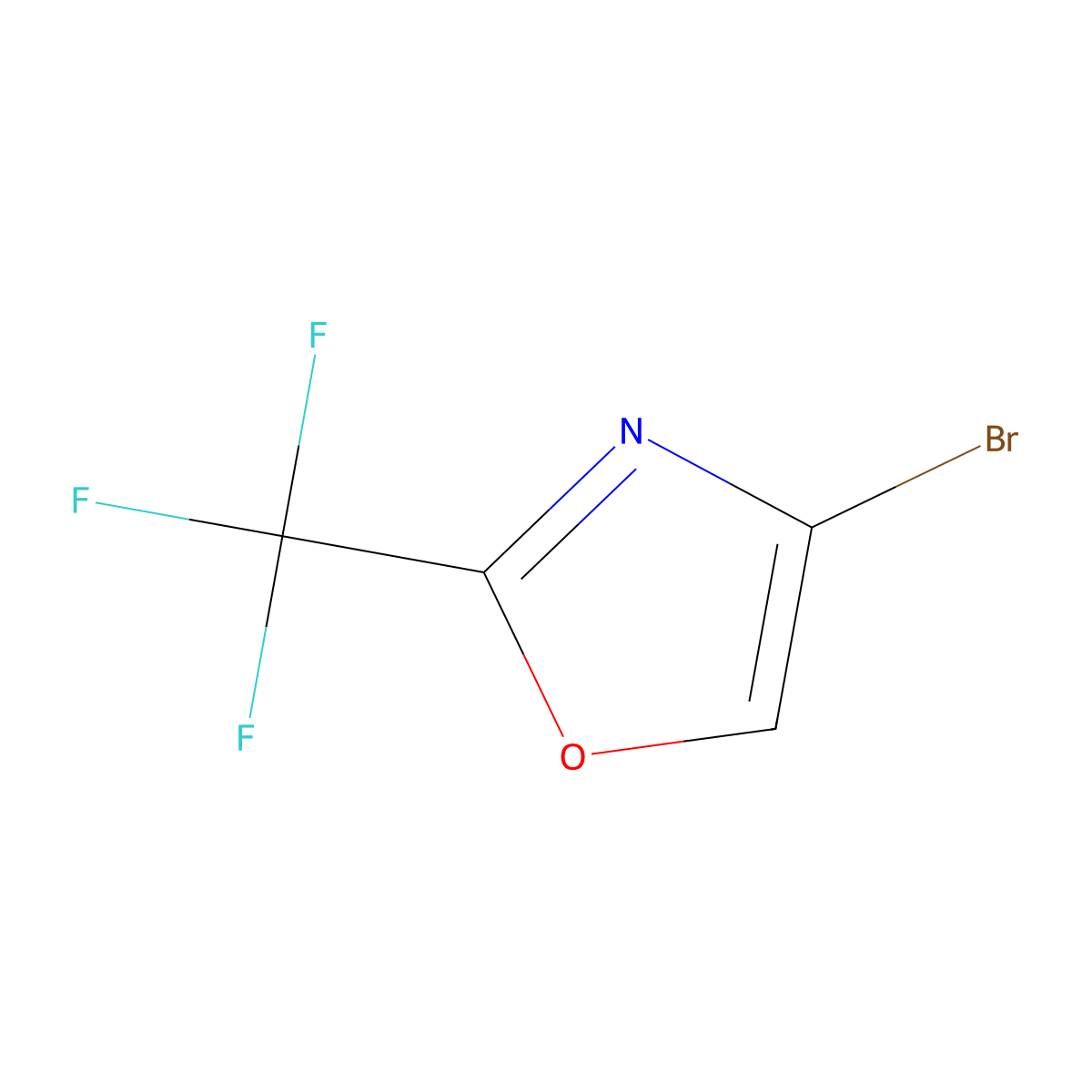4-Bromo-2-(trifluoromethyl)oxazole molecular structure, CAS 1240603-57-9