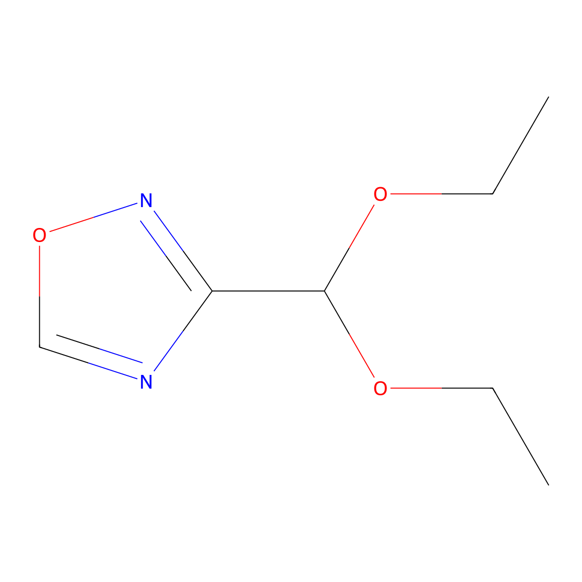 3-(Diethoxymethyl)-1,2,4-oxadiazole molecular structure, CAS 1240605-76-8