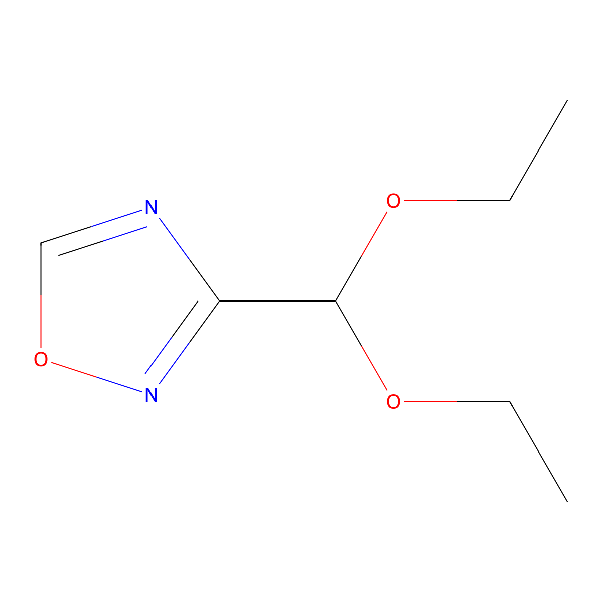 3-(Diethoxymethyl)-1,2,4-oxadiazole molecular structure, CAS 1240605-76-8