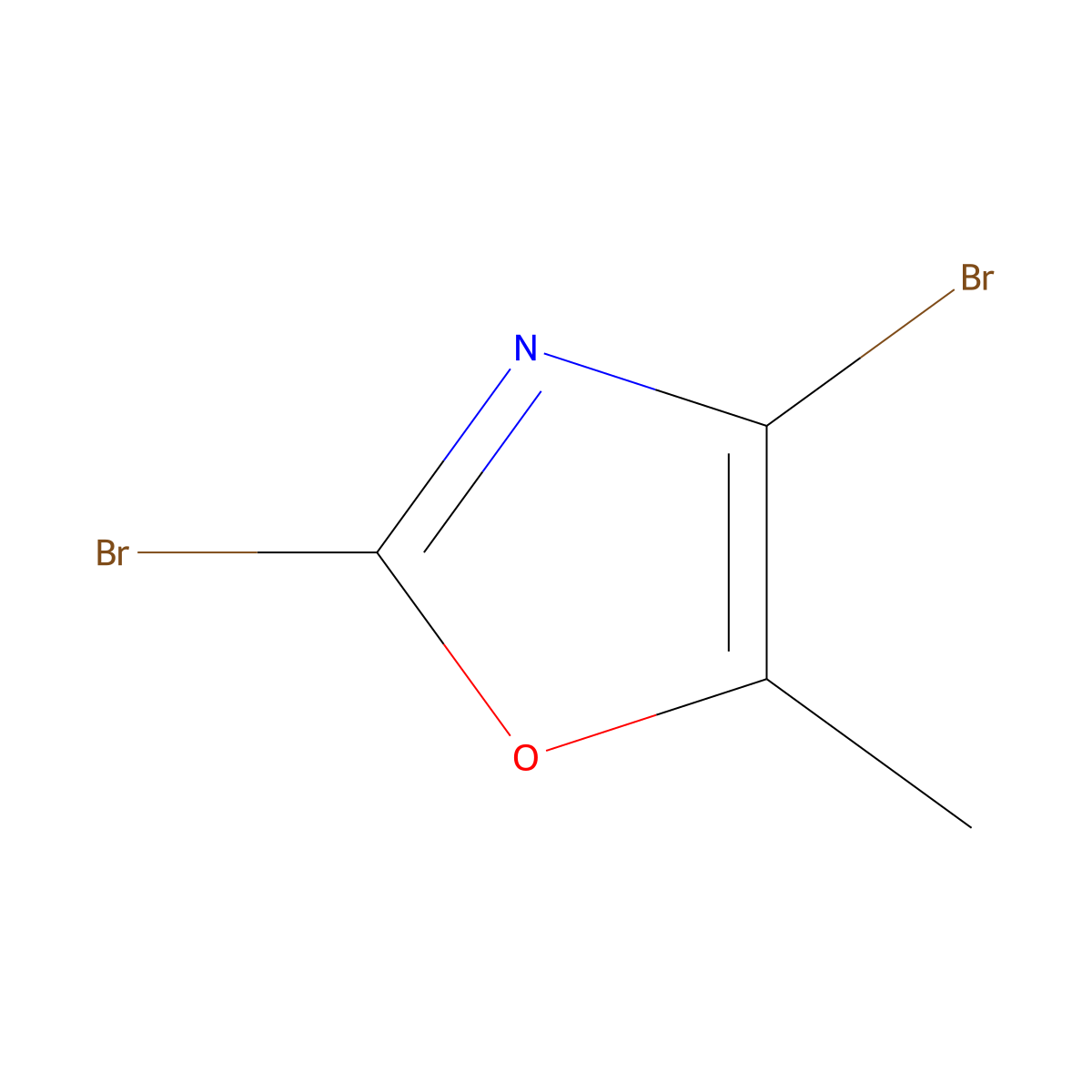 2,4-Dibromo-5-methyl-1,3-oxazole molecular structure, CAS 1240605-81-5
