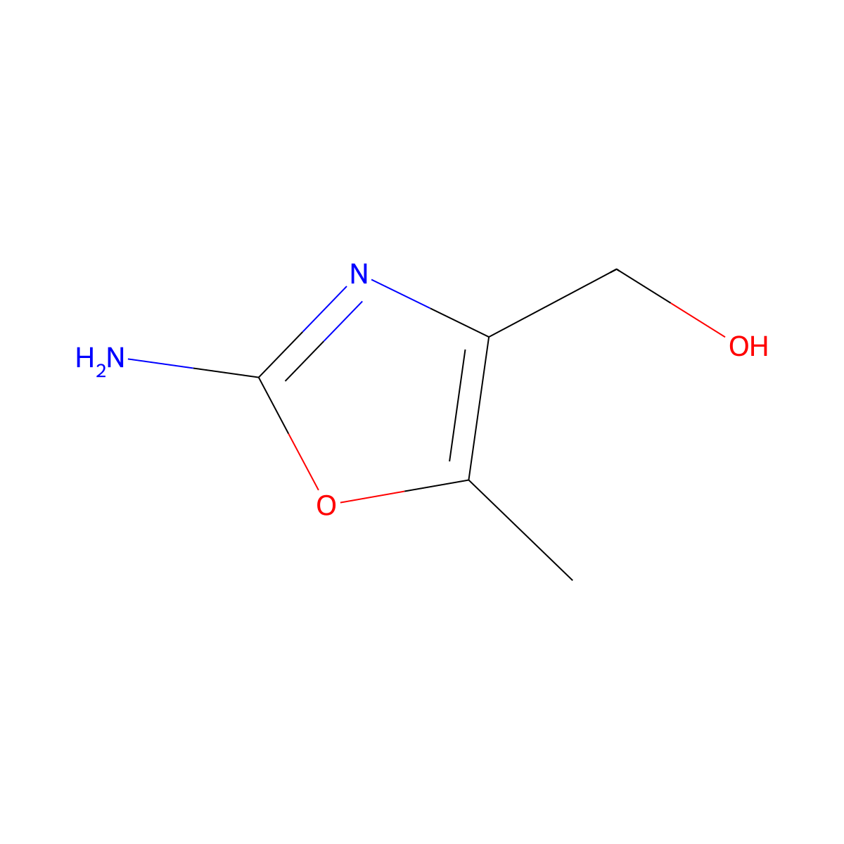 (2-Amino-5-methyl-oxazol-4-yl)-methanol molecular structure, CAS 1240607-45-7