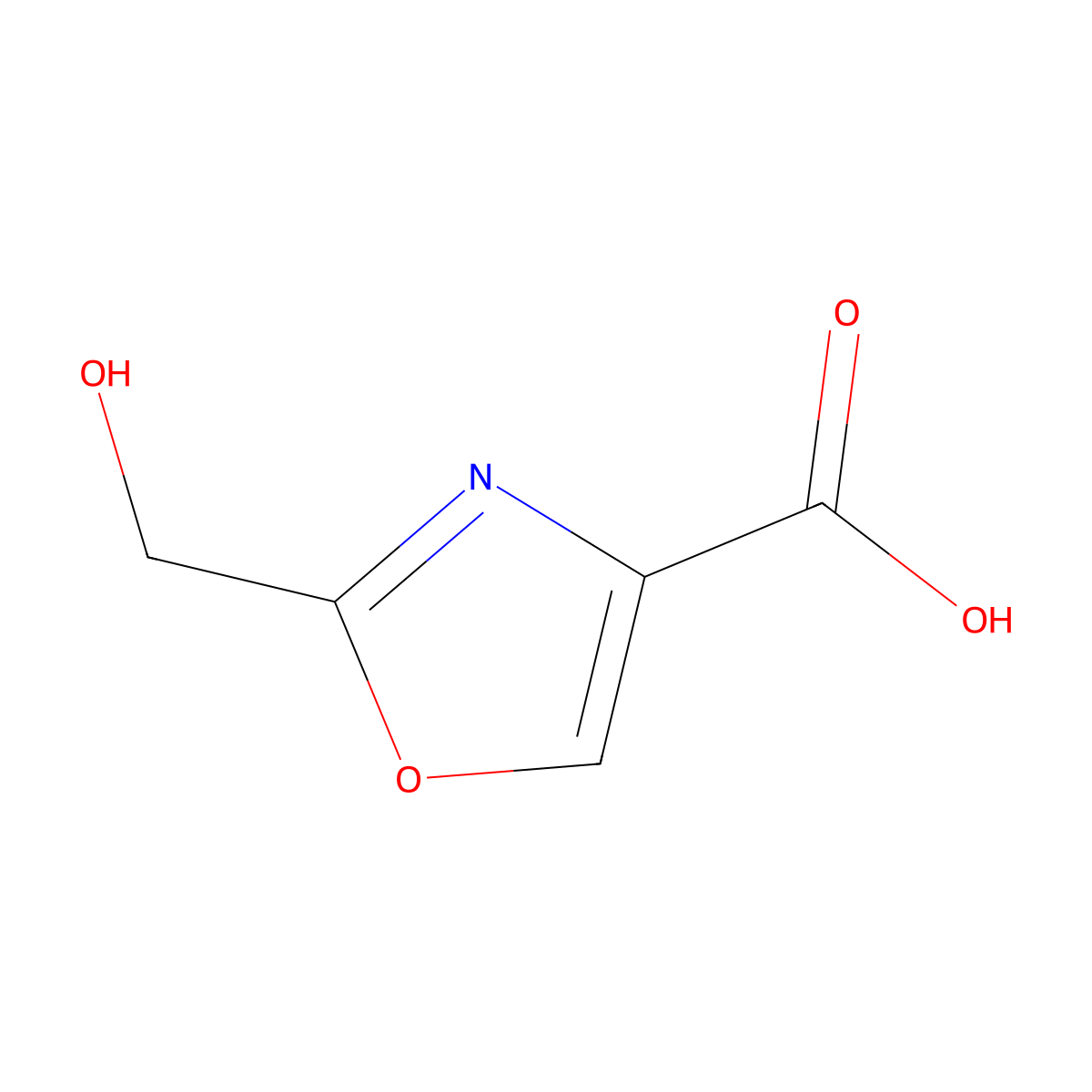 2-(Hydroxymethyl)-1,3-oxazole-4-carboxylic acid molecular structure, CAS 1240607-91-3