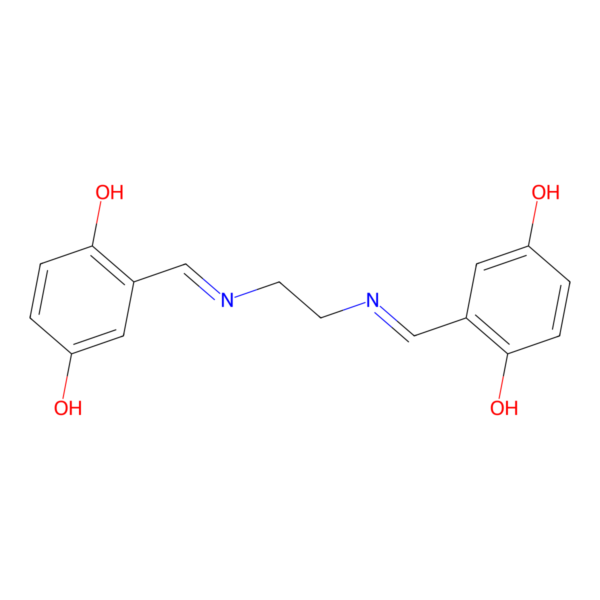 N,N'-Bis(5-hydroxysalicylidene)ethylenediamine molecular structure, CAS 124061-43-4
