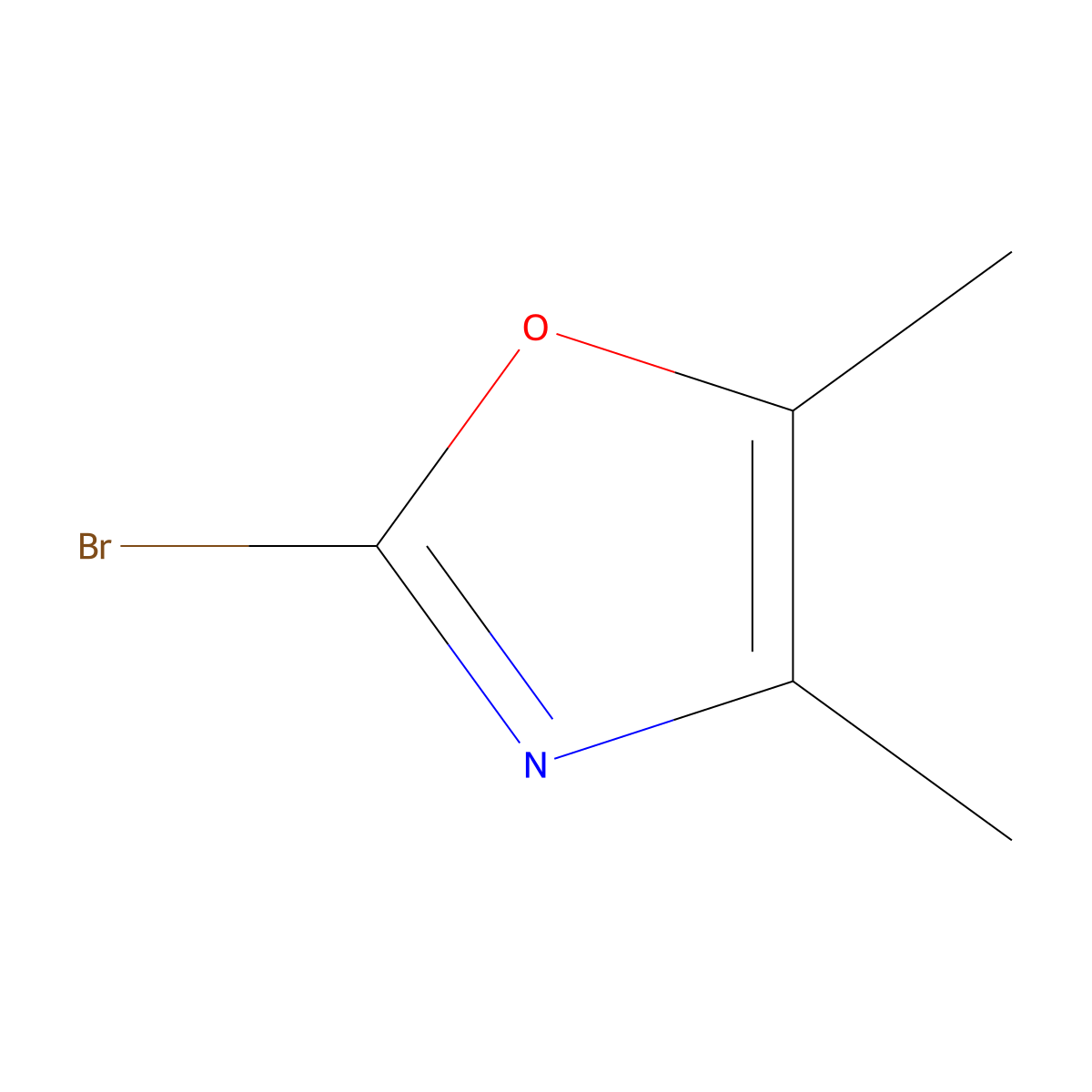 2-Bromo-4,5-dimethyl-1,3-oxazole molecular structure, CAS 1240612-08-1