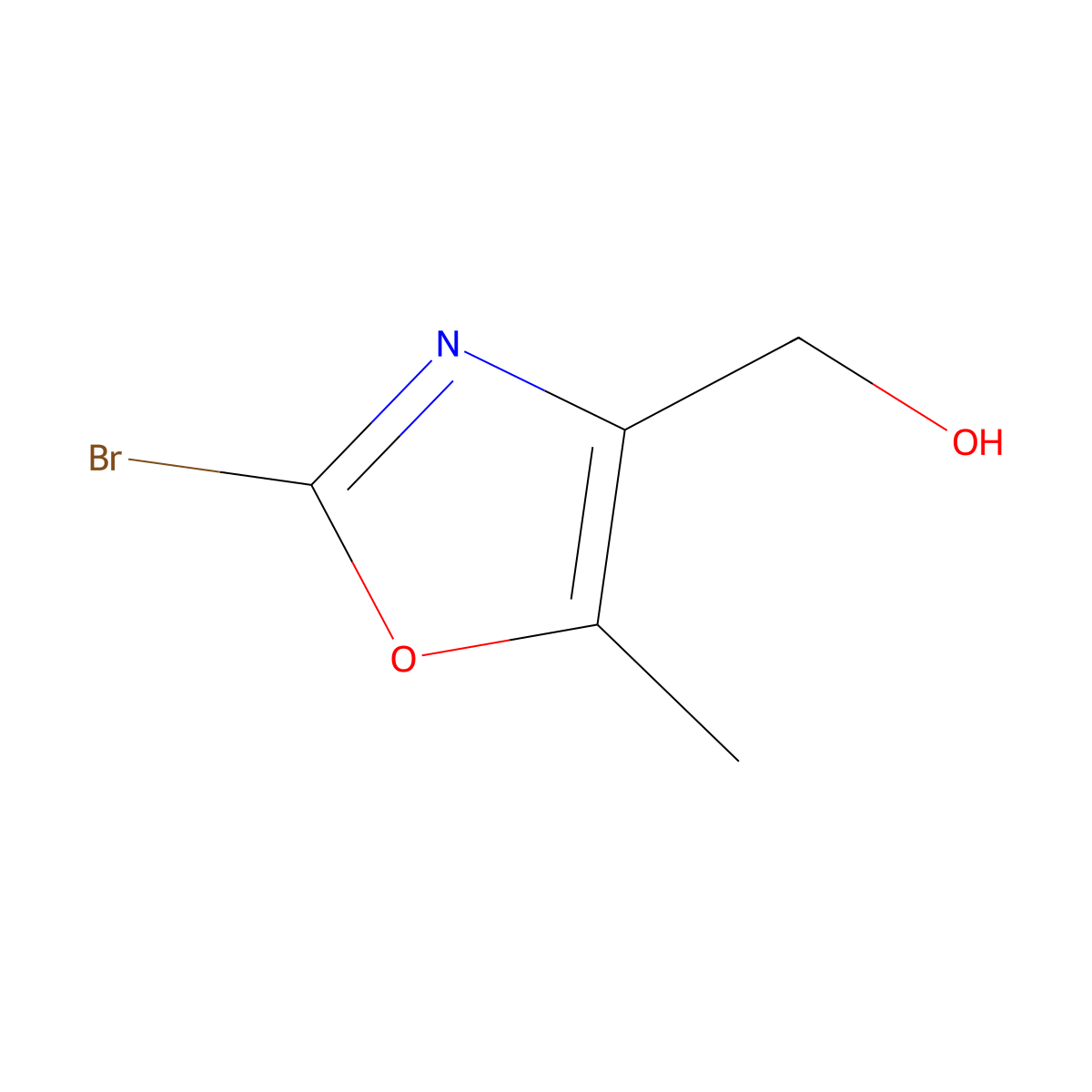 (2-Bromo-5-methyl-oxazol-4-yl)-methanol molecular structure, CAS 1240612-18-3