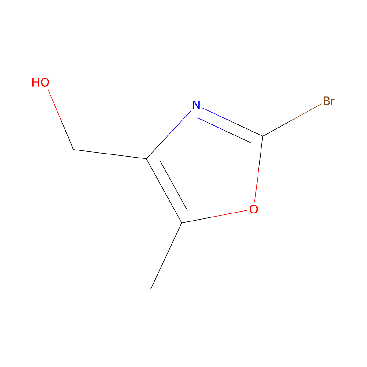 (2-Bromo-5-methyl-oxazol-4-yl)-methanol molecular structure, CAS 1240612-18-3