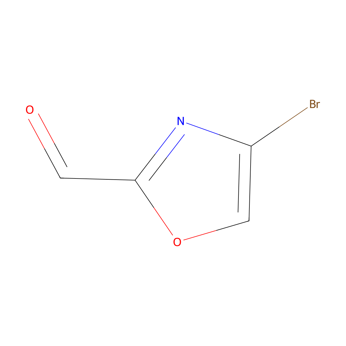 4-Bromooxazole-2-carbaldehyde molecular structure, CAS 1240613-61-9