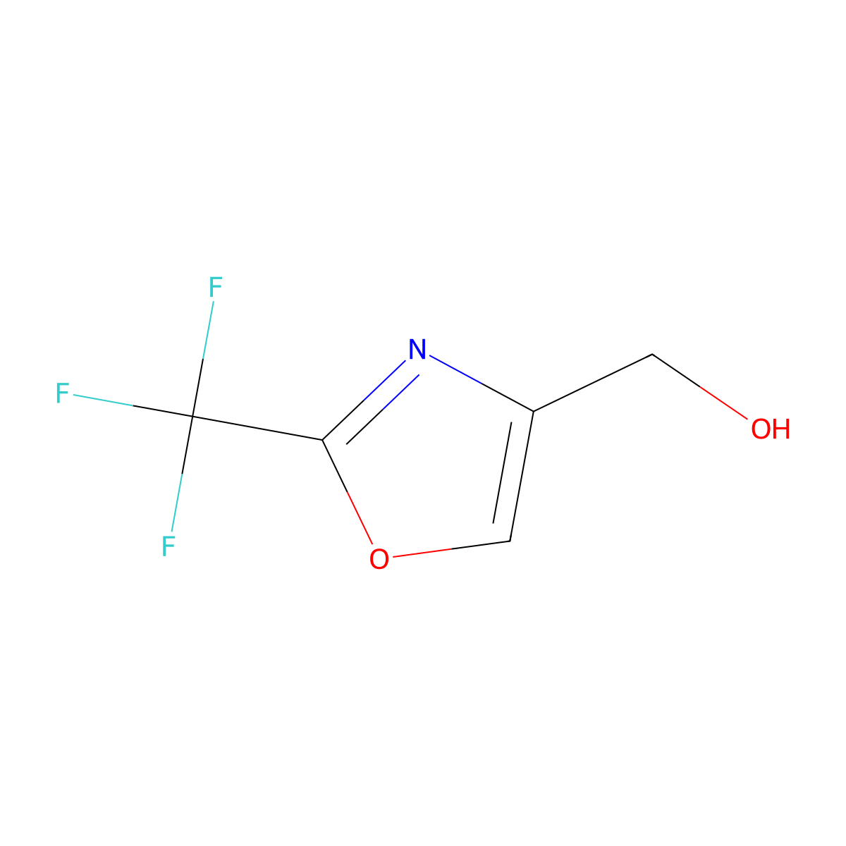 [2-(Trifluoromethyl)-1,3-oxazol-4-yl]methanol molecular structure, CAS 1240613-73-3