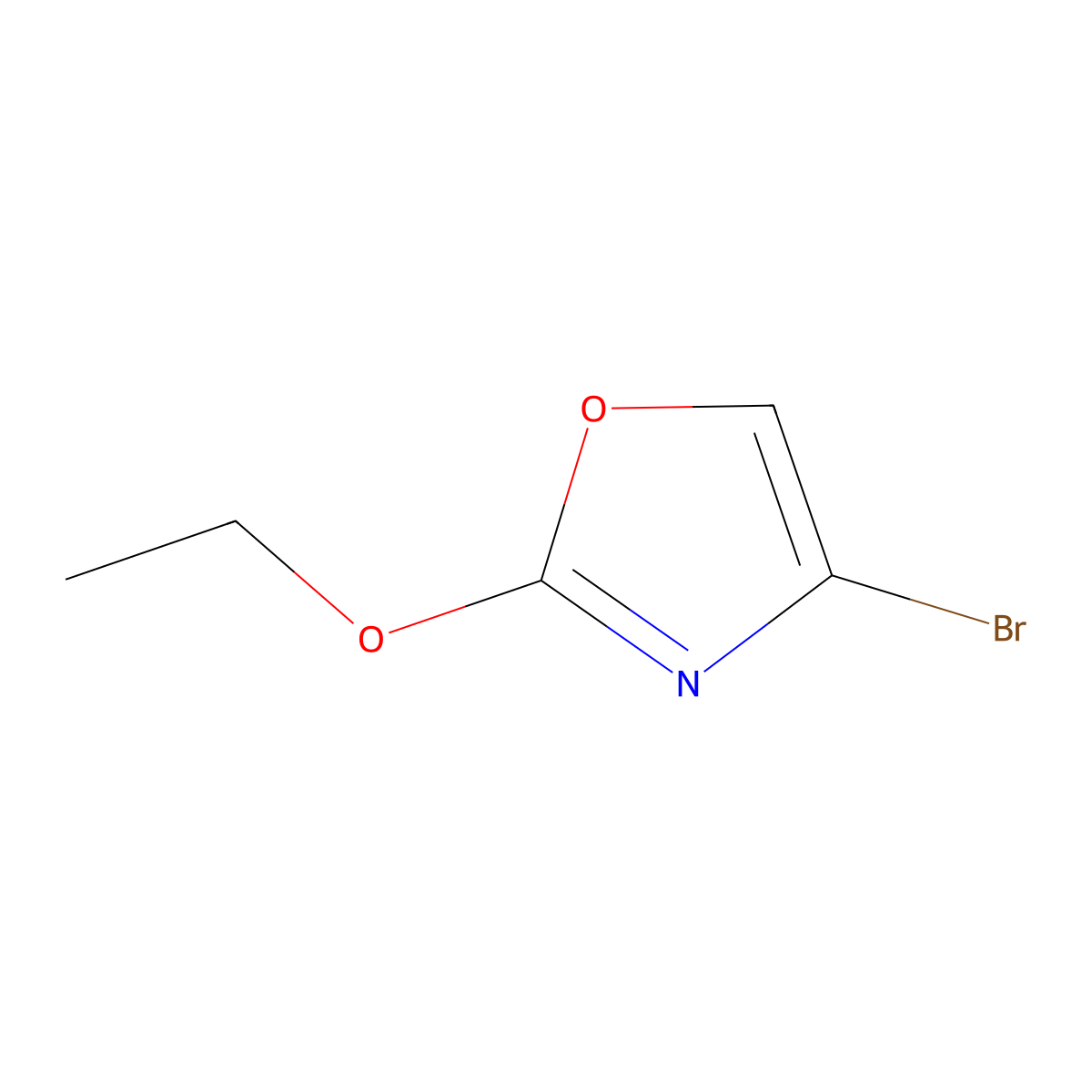 4-Bromo-2-ethoxy-1,3-oxazole molecular structure, CAS 1240615-13-7