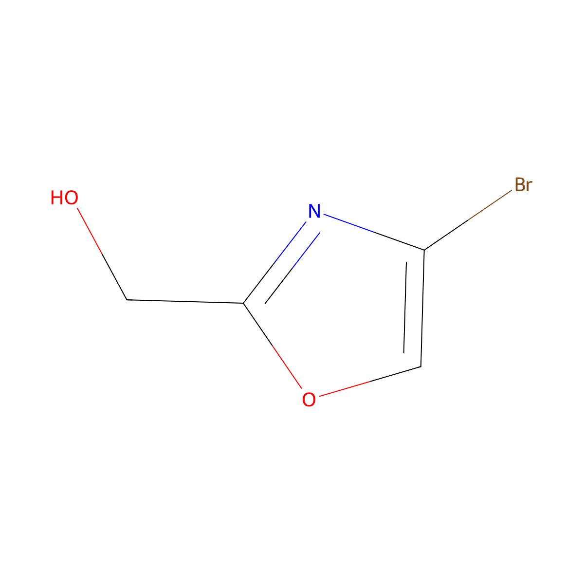 (4-Bromo-1,3-oxazol-2-yl)methanol molecular structure, CAS 1240615-29-5