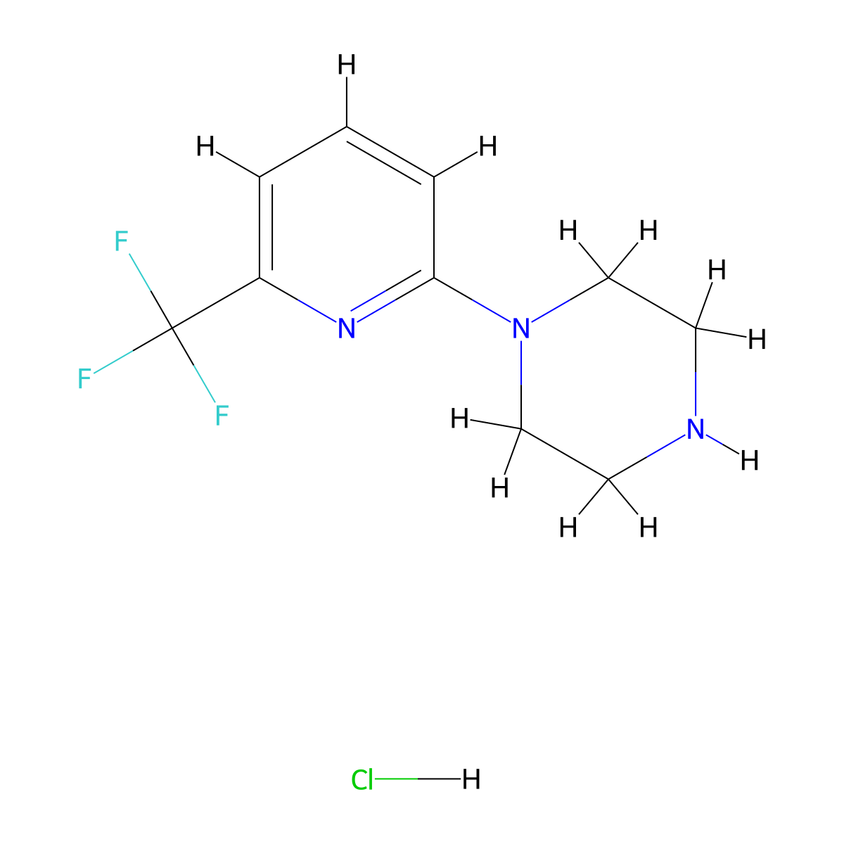 1-[6-(Trifluoromethyl)-2-pyridinyl]piperazine;hydrochloride molecular structure, CAS 1240615-43-3