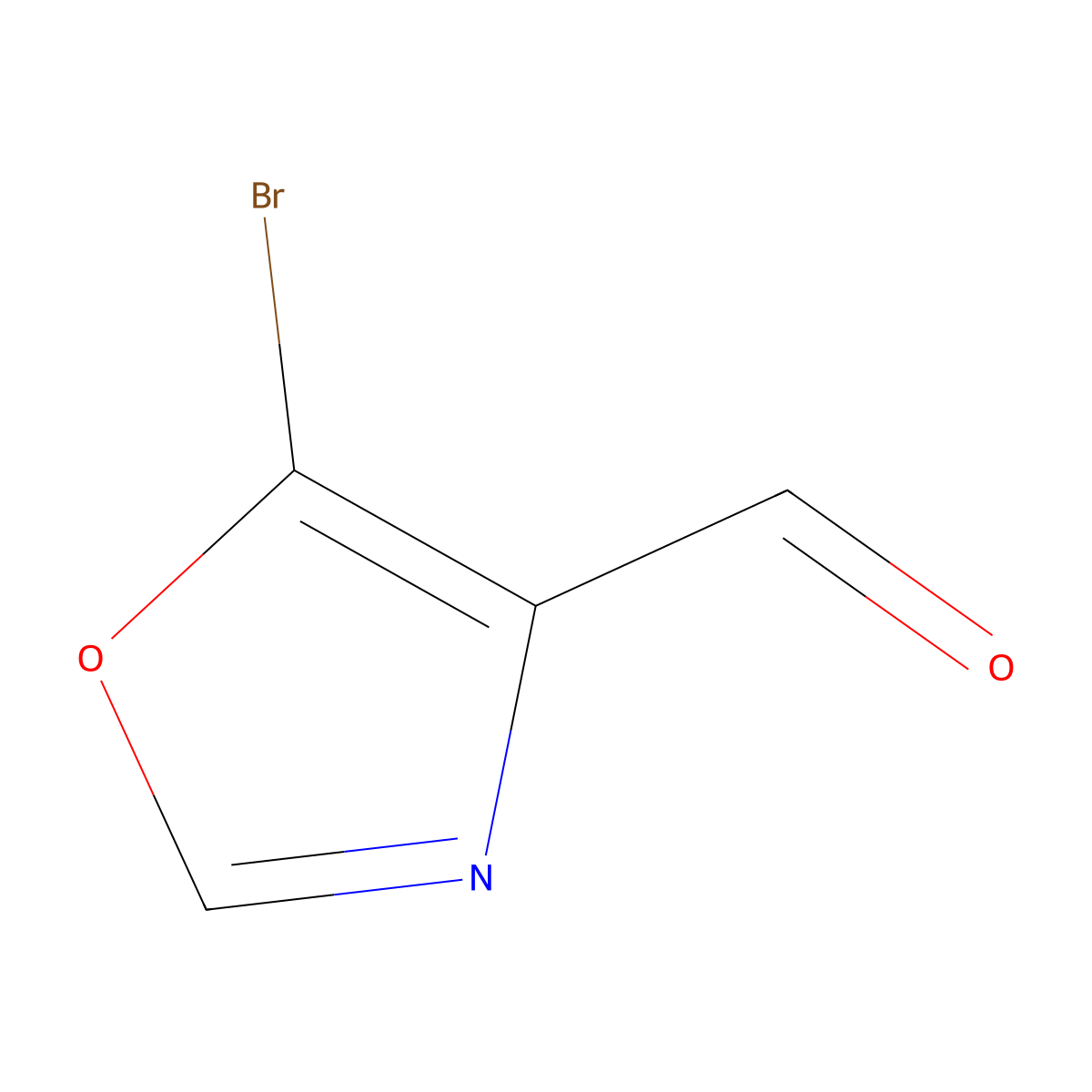 5-Bromooxazole-4-carbaldehyde molecular structure, CAS 1240616-67-4
