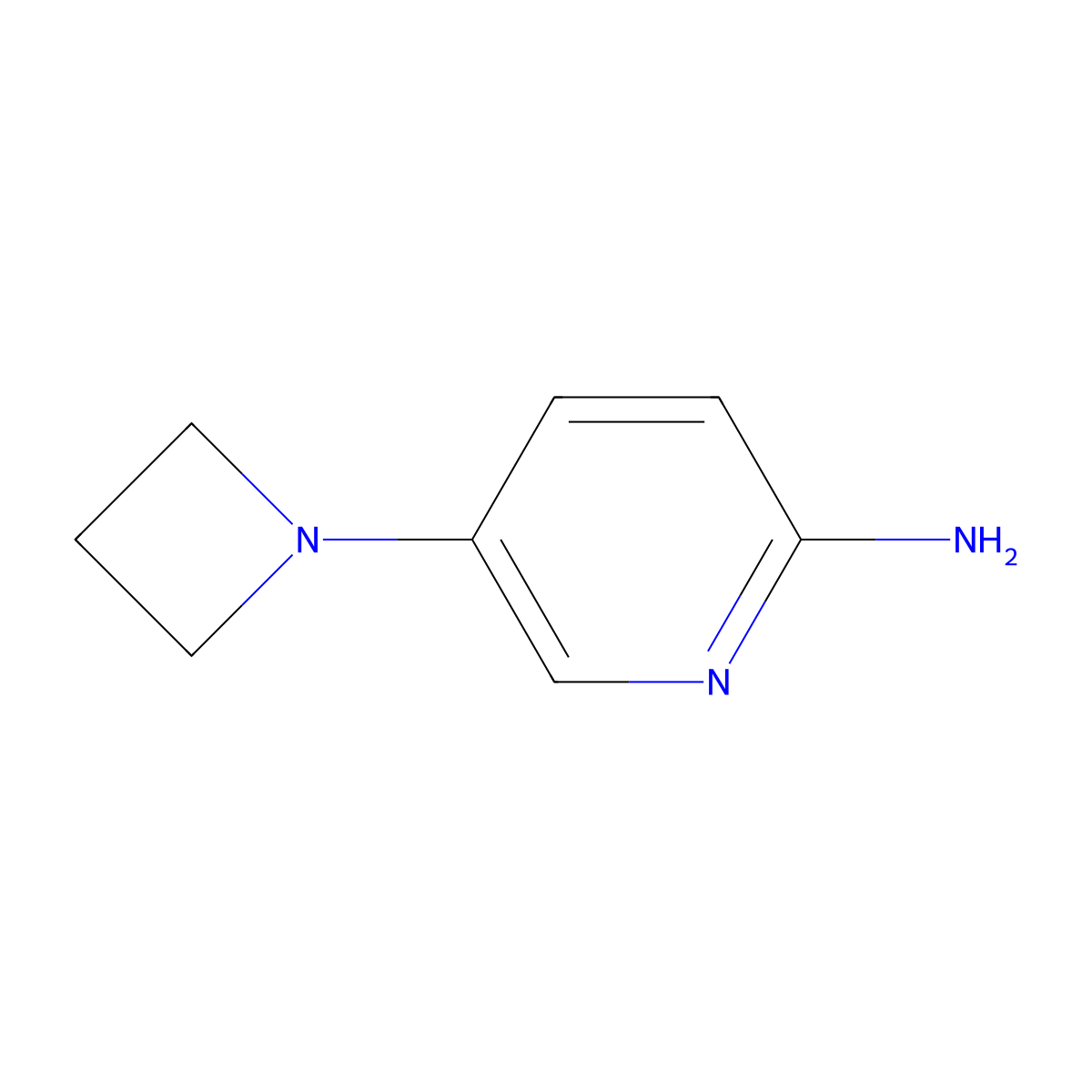 5-(Azetidin-1-yl)pyridin-2-amine molecular structure, CAS 1240618-19-2