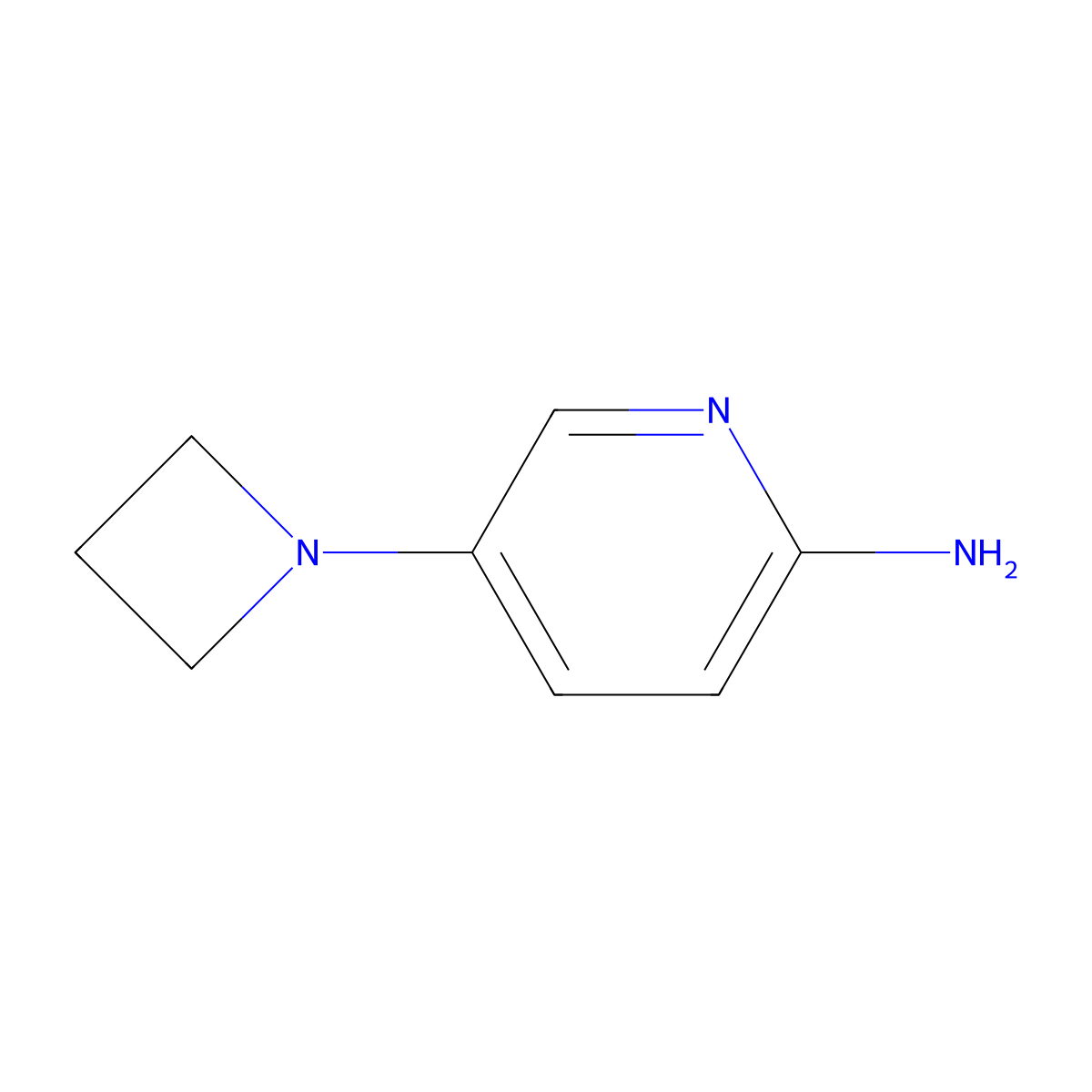 5-(Azetidin-1-yl)pyridin-2-amine molecular structure, CAS 1240618-19-2