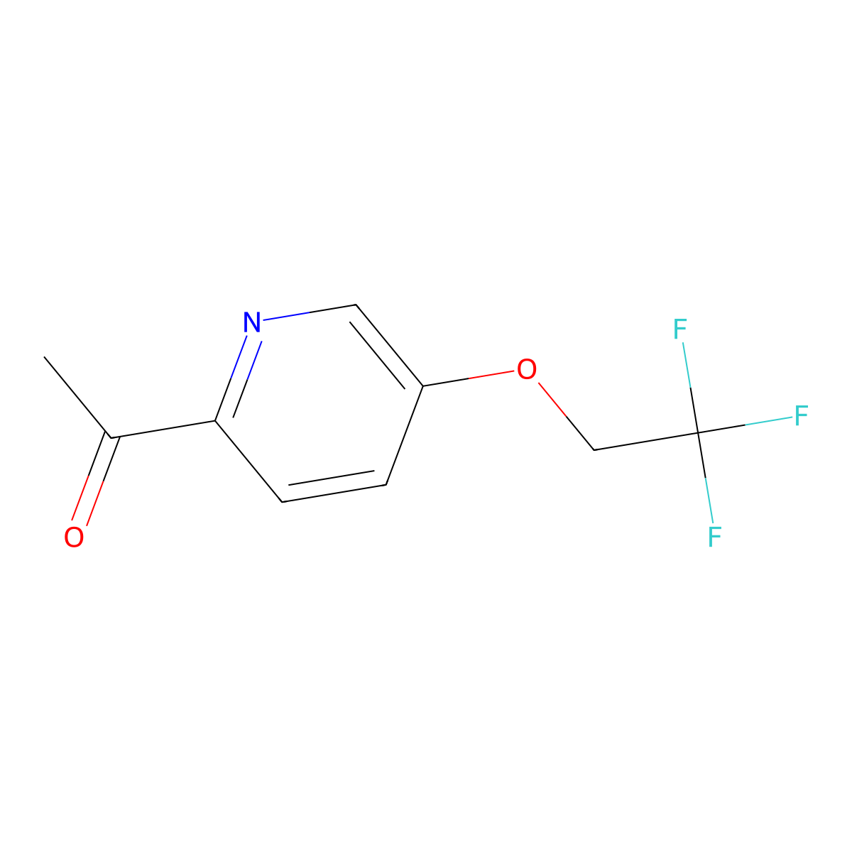 1-(5-(2,2,2-Trifluoroethoxy)pyridin-2-yl)ethanone molecular structure, CAS 1240620-05-6