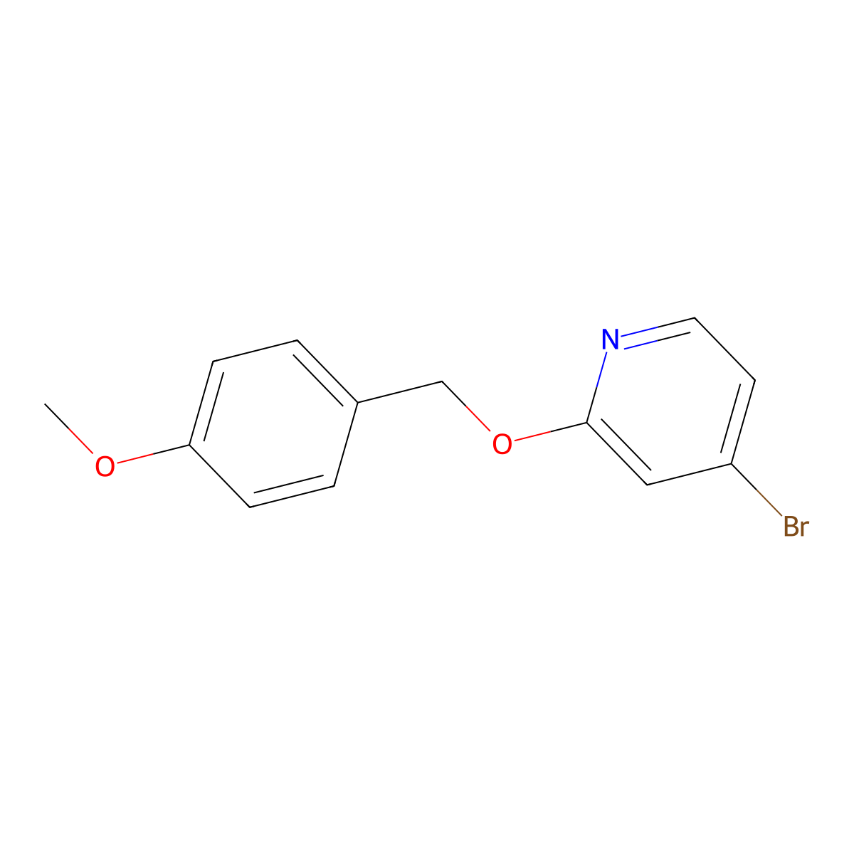 4-Bromo-2-((4-methoxybenzyl)oxy)pyridine molecular structure, CAS 1240620-32-9