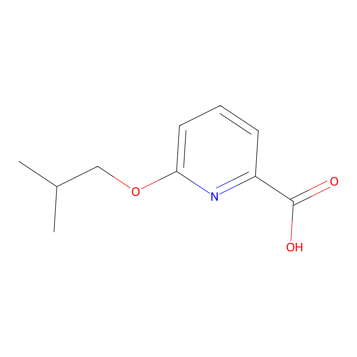 6-Isobutoxypicolinic acid molecular structure, CAS 1240620-33-0