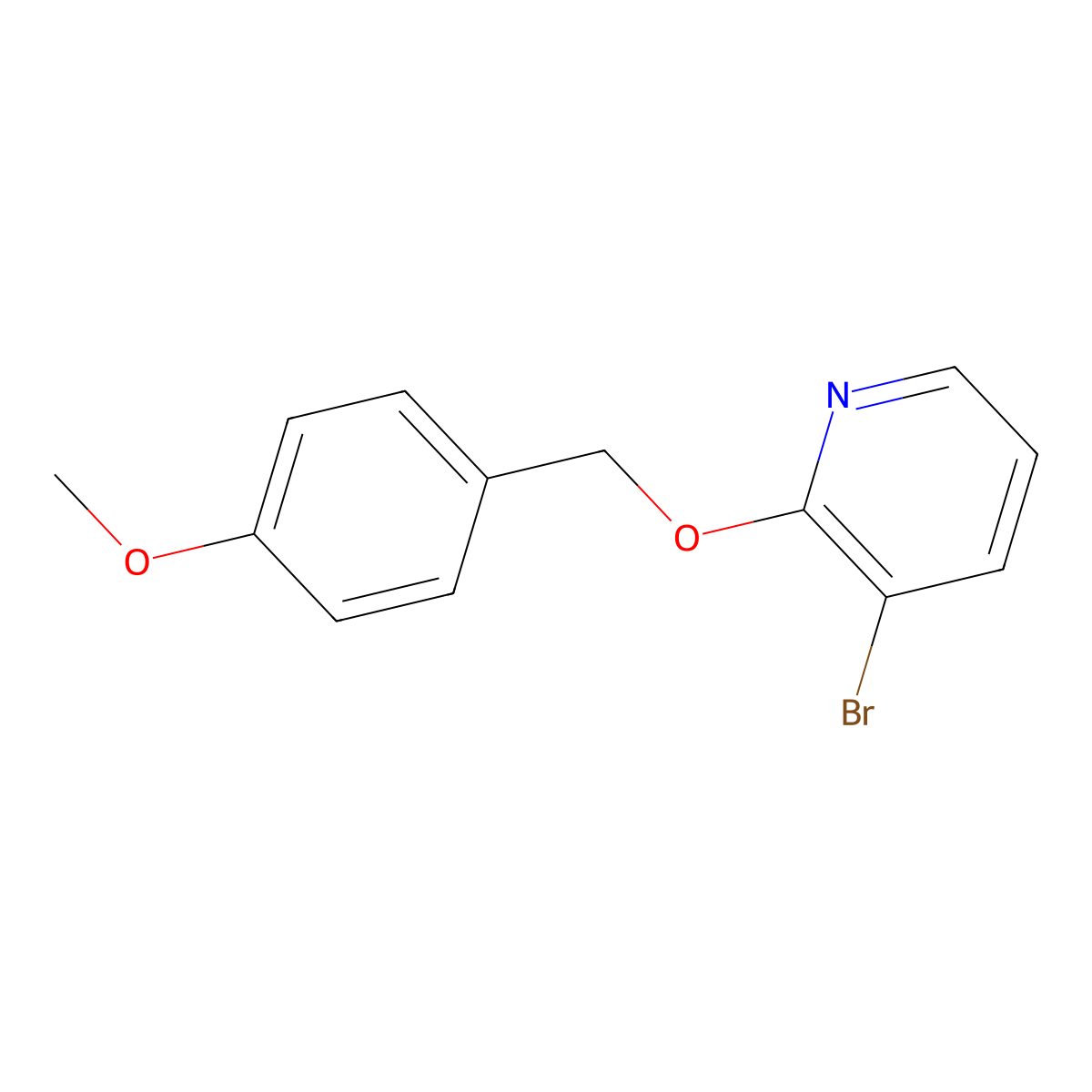 3-Bromo-2-[(4-methoxyphenyl)methoxy]pyridine molecular structure, CAS 1240620-38-5