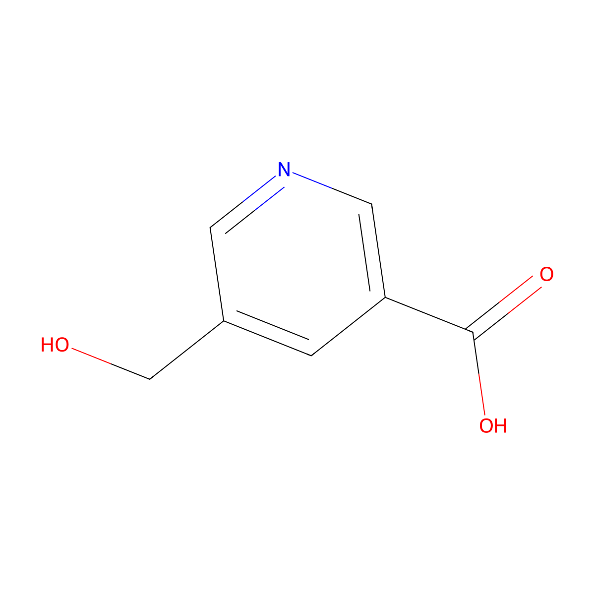 5-(Hydroxymethyl)nicotinic acid molecular structure, CAS 1240620-76-1