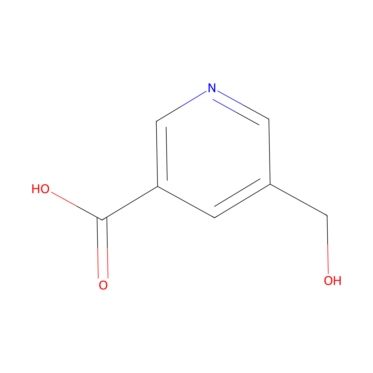 5-(Hydroxymethyl)nicotinic acid molecular structure, CAS 1240620-76-1