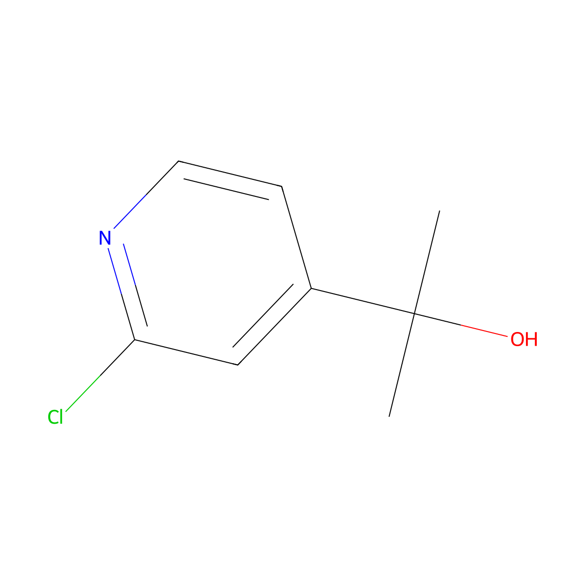 2-(2-Chloropyridin-4-yl)propan-2-ol molecular structure, CAS 1240620-98-7