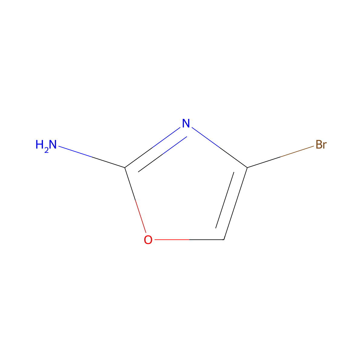 4-Bromooxazol-2-amine molecular structure, CAS 1240621-56-0