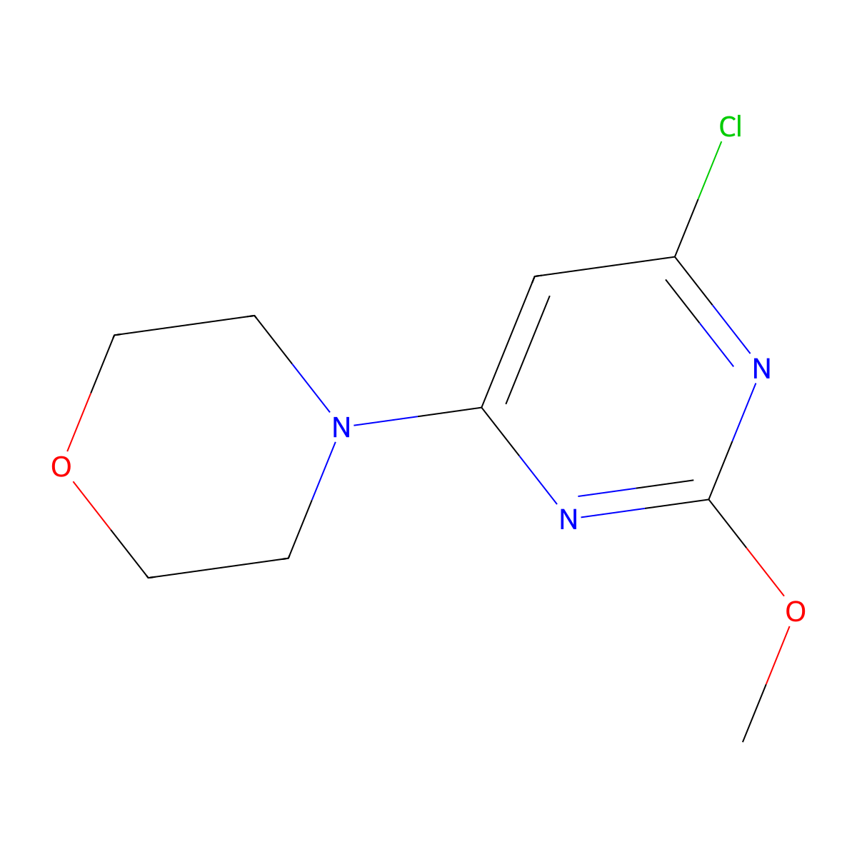 4-(6-Chloro-2-methoxypyrimidin-4-YL)morpholine molecular structure, CAS 1240622-43-8