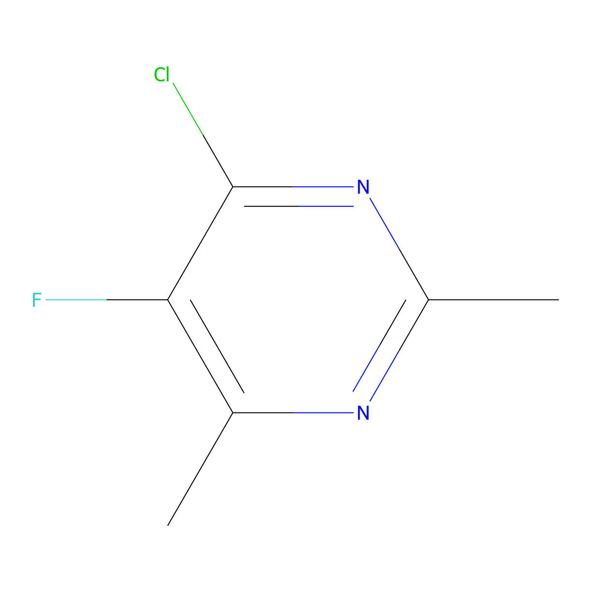4-Chloro-5-fluoro-2,6-dimethylpyrimidine molecular structure, CAS 1240622-52-9