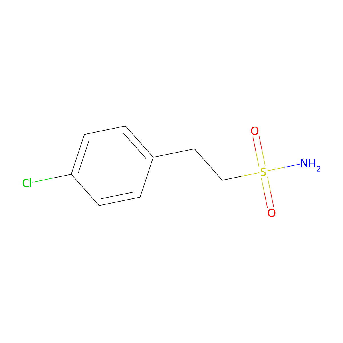 2-(4-Chlorophenyl)ethane-1-sulfonamide molecular structure, CAS 1240628-06-1