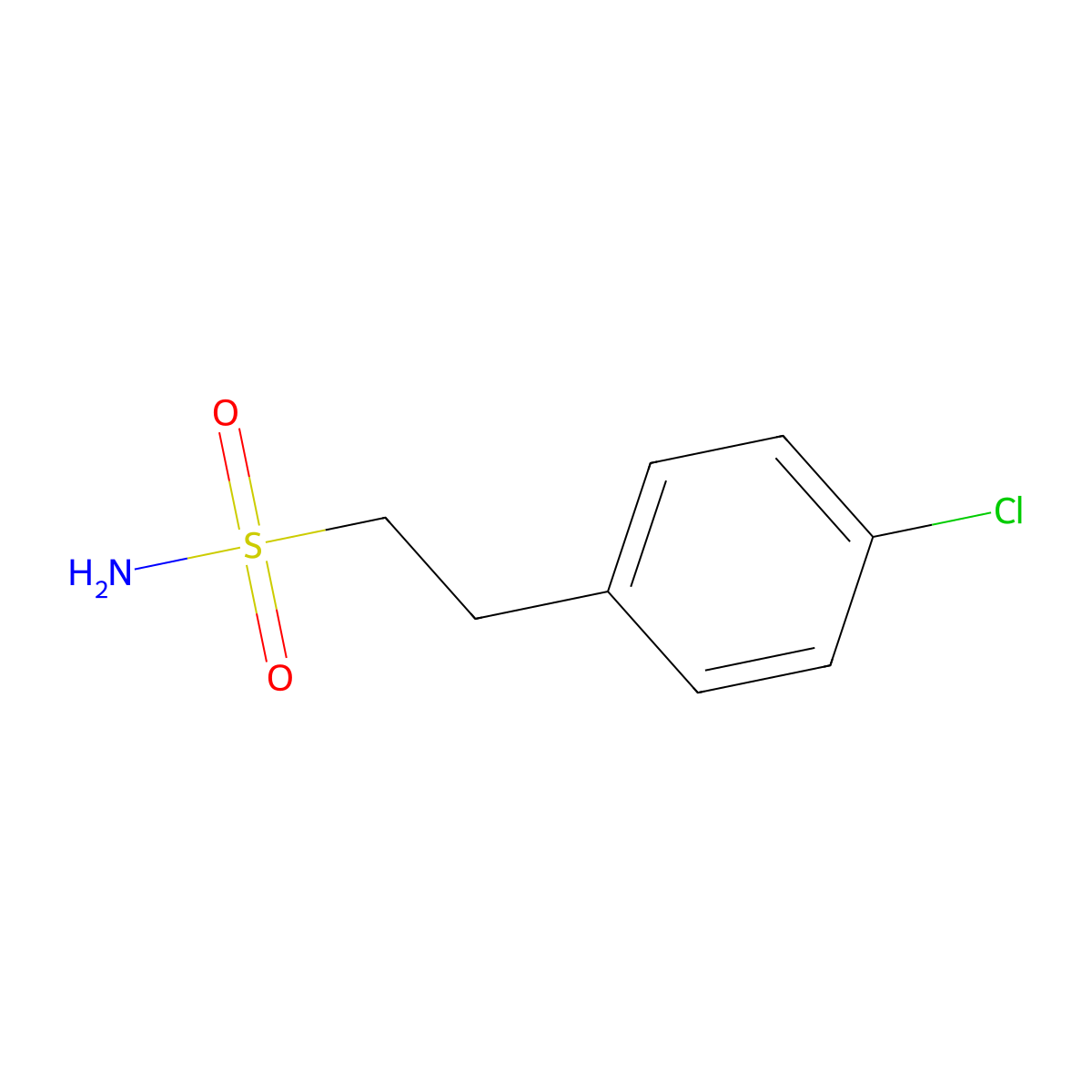2-(4-Chlorophenyl)ethane-1-sulfonamide molecular structure, CAS 1240628-06-1