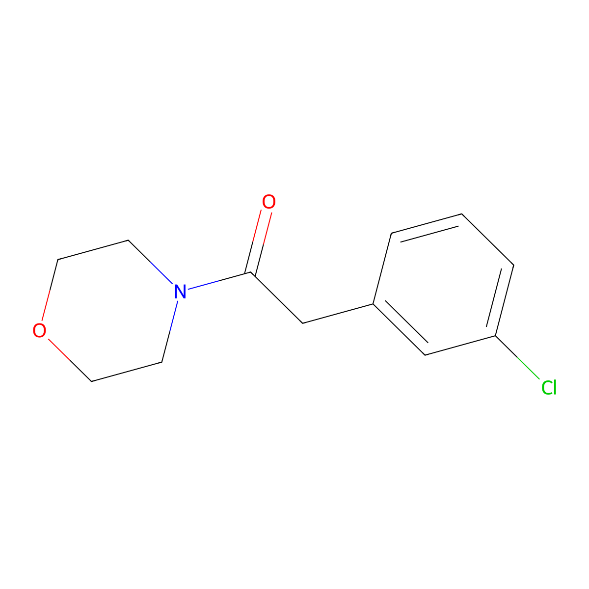 2-(3-Chlorophenyl)-1-(morpholin-4-yl)ethanone molecular structure, CAS 1240632-89-6