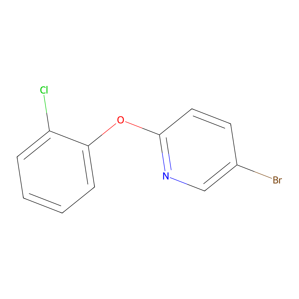 5-Bromo-2-(2-chlorophenoxy)pyridine molecular structure, CAS 1240670-82-9