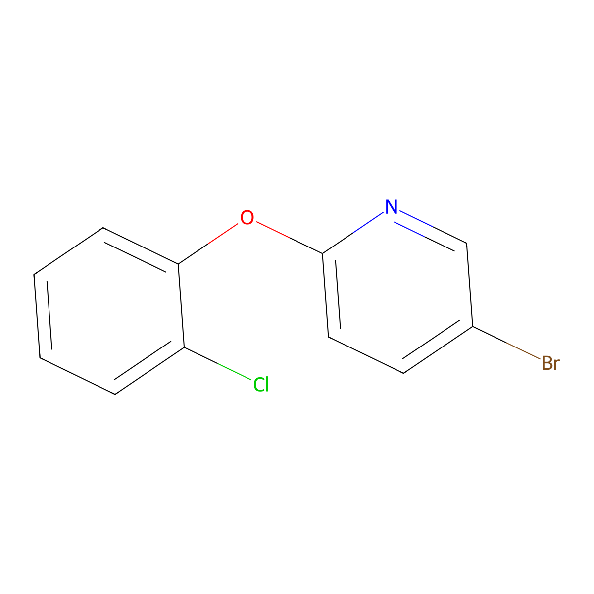 5-Bromo-2-(2-chlorophenoxy)pyridine molecular structure, CAS 1240670-82-9